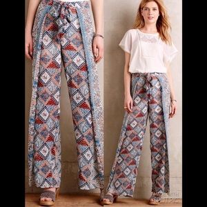 Anthropologie Elevenses Seaflower Pants